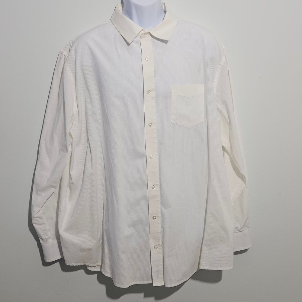 Croft & Barrow Easy Care Men's White Long‎ Sleeve Shirt Size 3XB